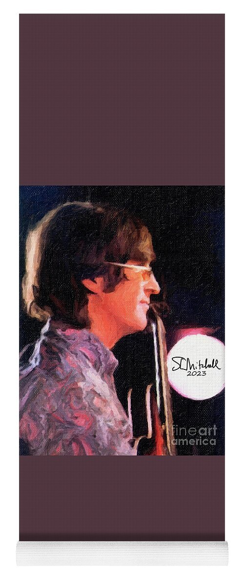 John Lennon Yoga Mat featuring the painting John Lennon #1 by Steve Mitchell