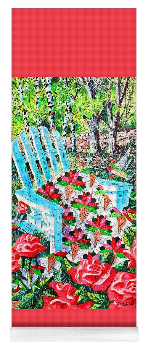 Roses Yoga Mat featuring the painting June Roses by Diane Phalen