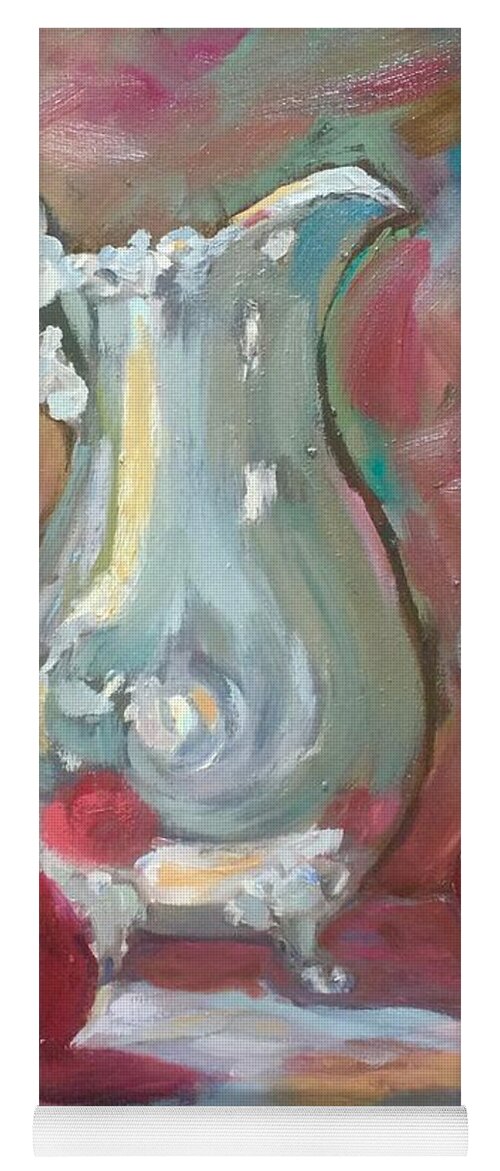 Silver Pitcher Yoga Mat featuring the painting Just Hangin' Out by Patsy Walton