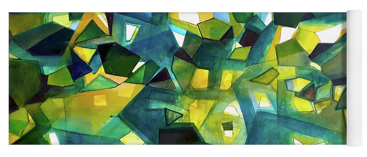 Crystals Yoga Mat featuring the painting Kaleidoscope by Carolina Prieto Moreno