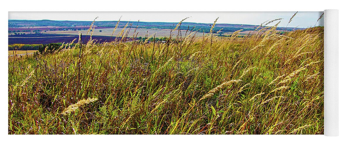 Wheat Yoga Mat featuring the photograph Kansas Wheat Field by Jim Mathis