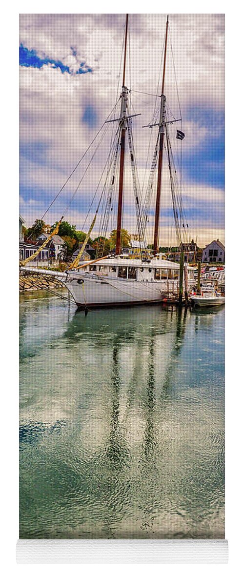 Kennebunkport Yoga Mat featuring the photograph Kennebunk River at Kennebunkport 203 by James C Richardson