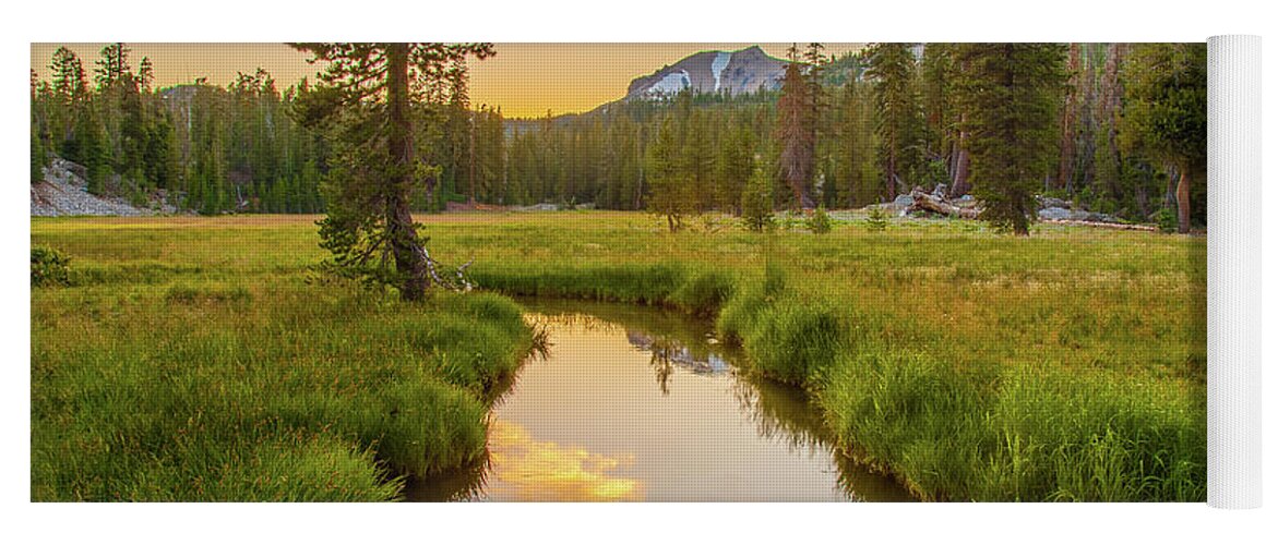 Lassen National Park Yoga Mat featuring the photograph Kings Creek Sunset by Mike Lee