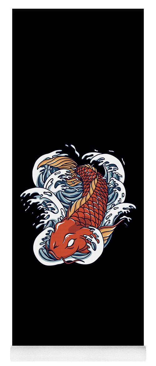 Koi, Fish, Japanese, Koi Fish, Water, Japan Yoga Mat by Alberto