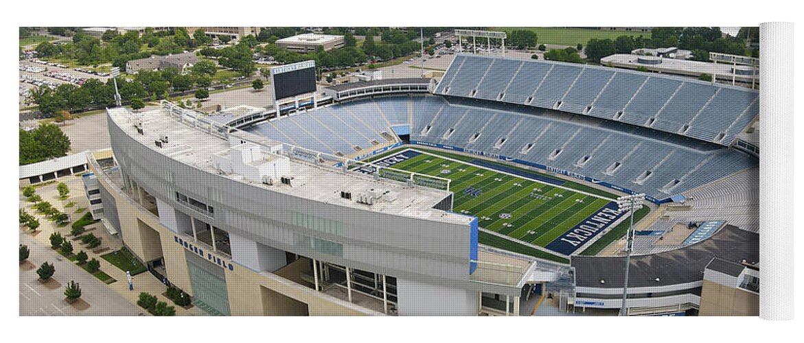 Wildcats Yoga Mat featuring the photograph Kroger Field at the University of Kentucky by Eldon McGraw