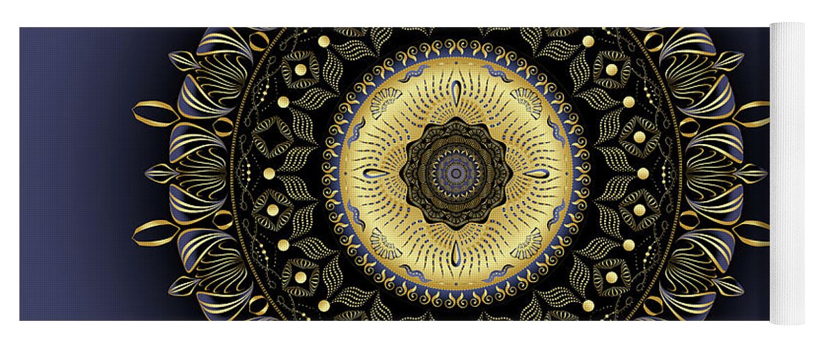 Mandala Yoga Mat featuring the digital art Kuklos No 4343 by Alan Bennington