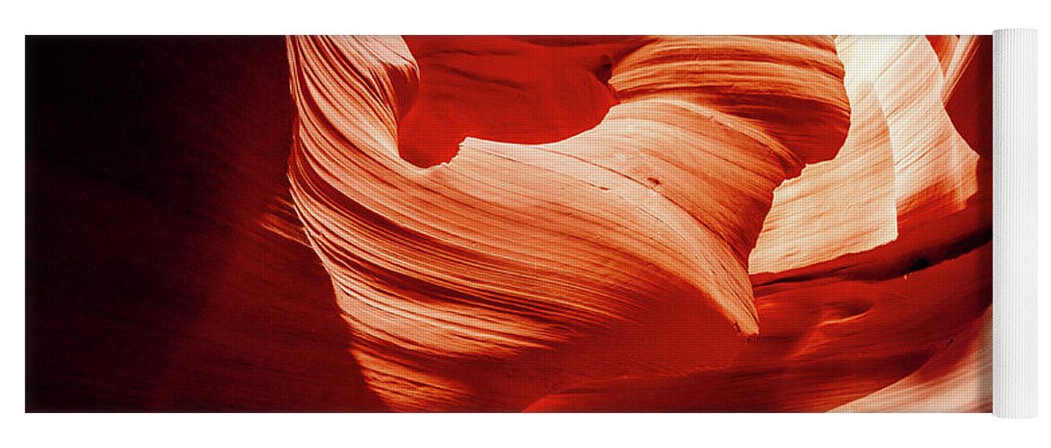 Antelope_canyon Yoga Mat featuring the photograph Lady in the Wind, Antelope Canyon by Bradley Morris