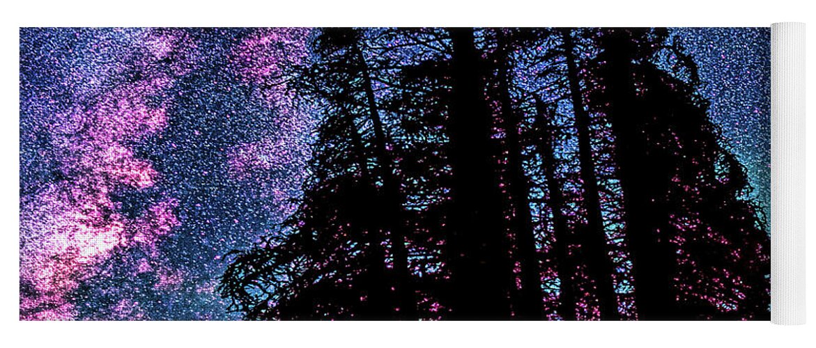 Nobody Yoga Mat featuring the photograph Lake Irene, Colorado under celestial starlight by OLena Art by Lena Owens - Vibrant DESIGN