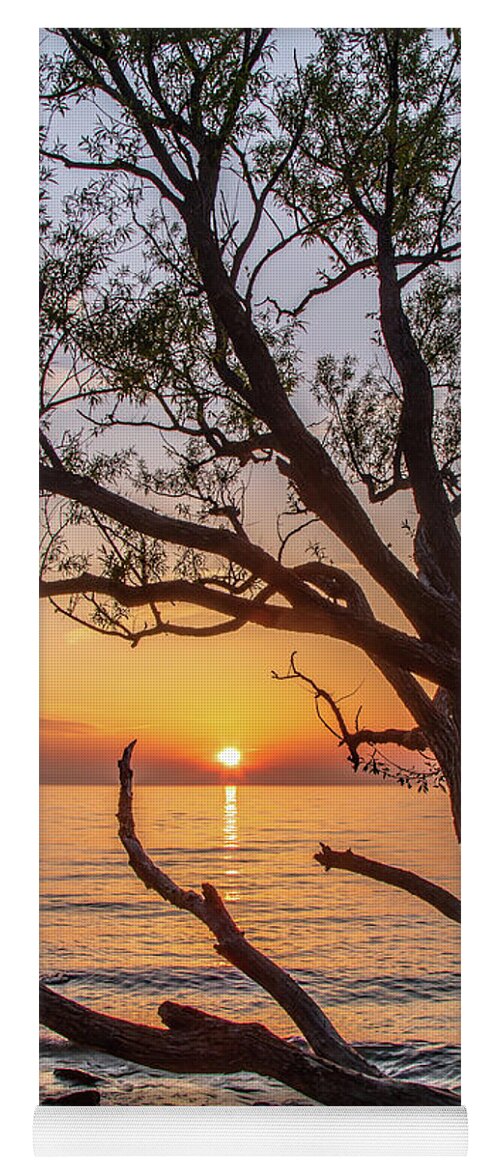 Lake Ontario Sunset Yoga Mat featuring the photograph Lake Ontario Sunset by Rod Best