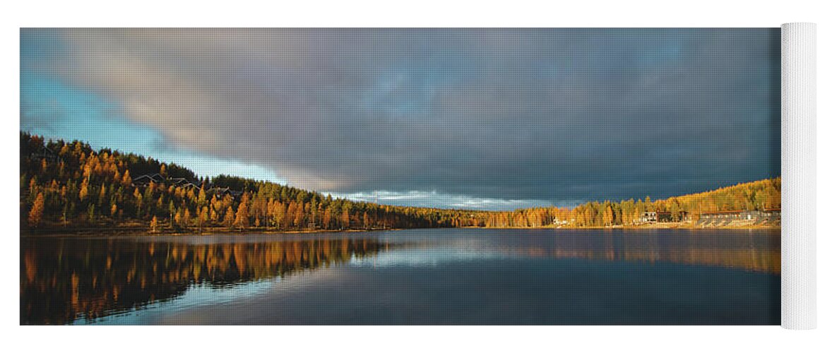 Relax Yoga Mat featuring the photograph Lake Syvajarvi, in Hyrynsalmi, Finland by Vaclav Sonnek