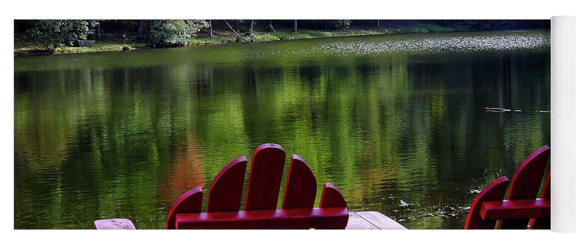 Smoky Mountains Yoga Mat featuring the photograph Lake View by George Taylor