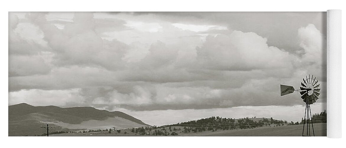 Black And White Yoga Mat featuring the photograph Landscape 1 by Carol Jorgensen