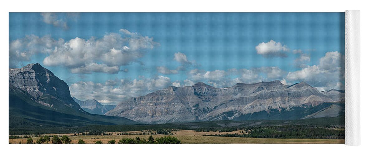 Landscape Yoga Mat featuring the photograph Landscape in the Alberta Rockies by Karen Rispin