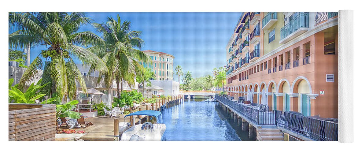 Fort Lauderdale Yoga Mat featuring the photograph Las Olas Boulevard Waterway by Mark Andrew Thomas