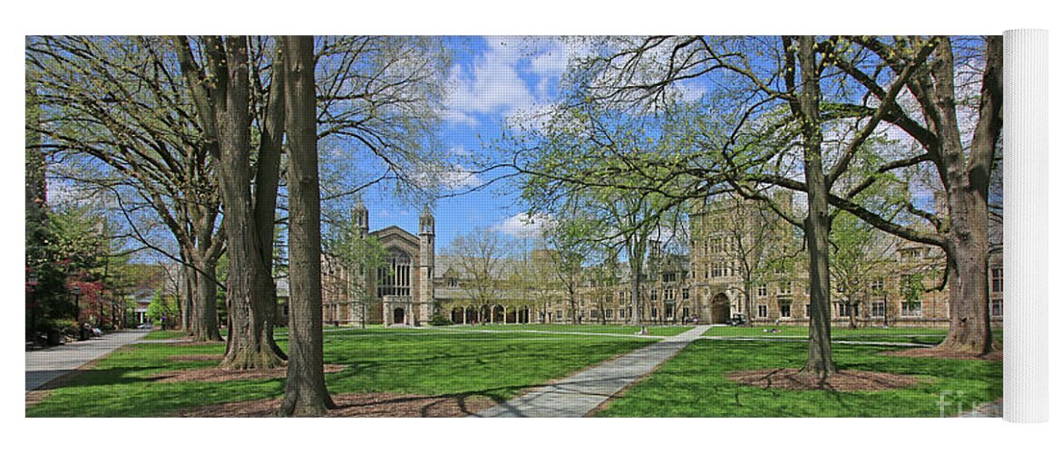 Archway Yoga Mat featuring the photograph Law Quadrangle University of Michigan 6192 by Jack Schultz