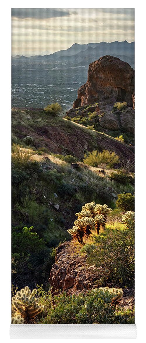 Sunset Yoga Mat featuring the photograph Layers Of The Desert by Saija Lehtonen