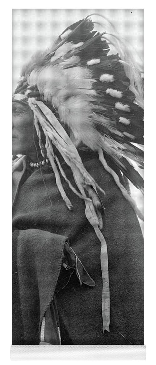 Lazy Boy Yoga Mat featuring the photograph Lazy Boy, Indian chief, 1914 by Harris and Ewing