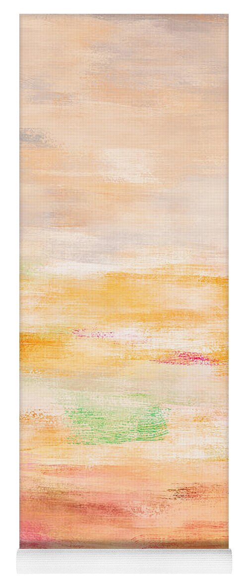 Abstract Yoga Mat featuring the painting Le Printemps- Art by Linda Woods by Linda Woods