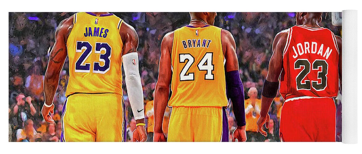LeBron James, Kobe Bryant and Michael Jordan Duvet Cover