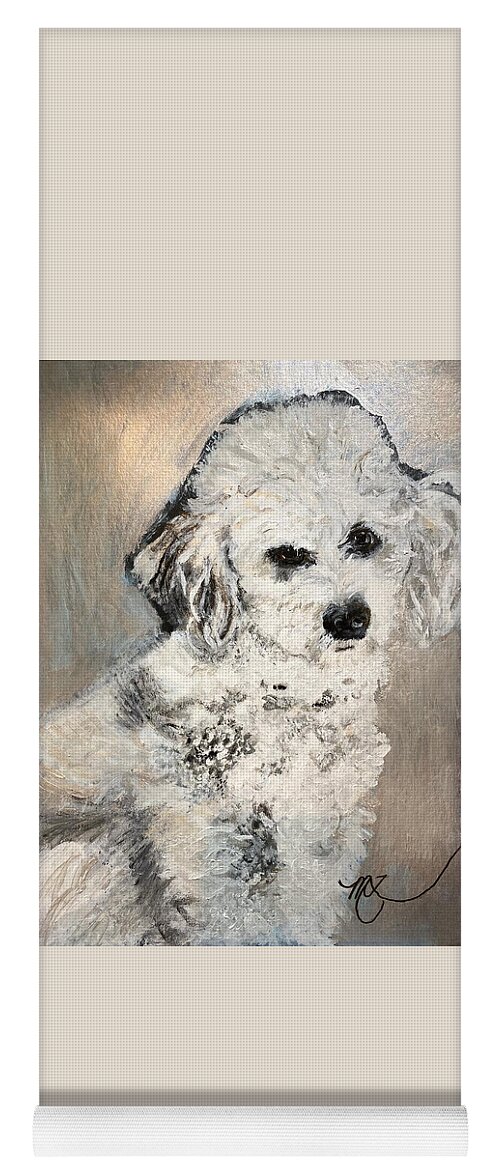 Poodle Yoga Mat featuring the painting Poodle by Melody Fowler