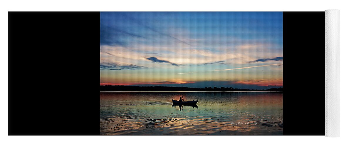 Lake Sunset Yoga Mat featuring the photograph Life is but a Dream on a Kayak by Mary Walchuck