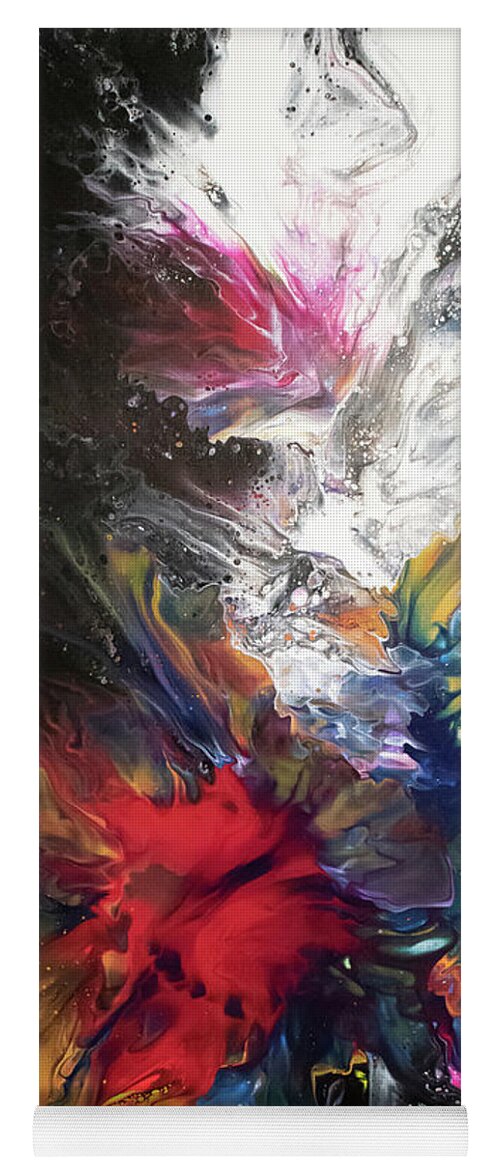 Pour Yoga Mat featuring the mixed media Light and Darkness by Aimee Bruno