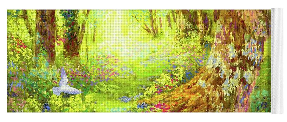 Landscape Yoga Mat featuring the painting Light of Life by Jane Small