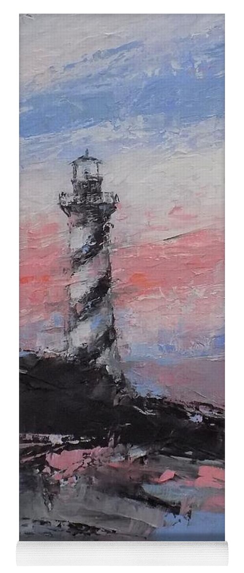 Lighthouse Yoga Mat featuring the painting Light Of The World by Dan Campbell
