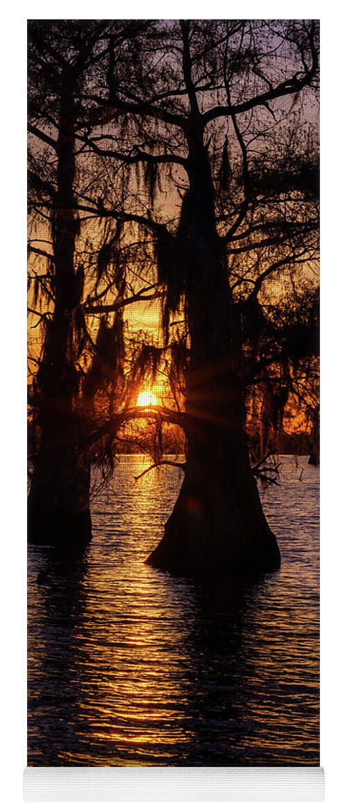 Caddo Lake Yoga Mat featuring the photograph Light on the Lake by Iris Greenwell