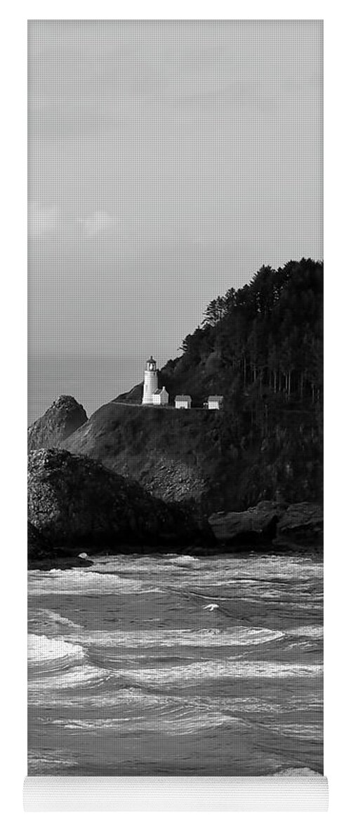 Lighthouse Yoga Mat featuring the photograph Lighthouse On A Bluff by Kirt Tisdale