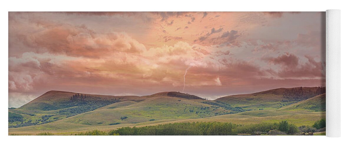 Bailes Yoga Mat featuring the photograph Lightning Over The Whale Back by Phil And Karen Rispin