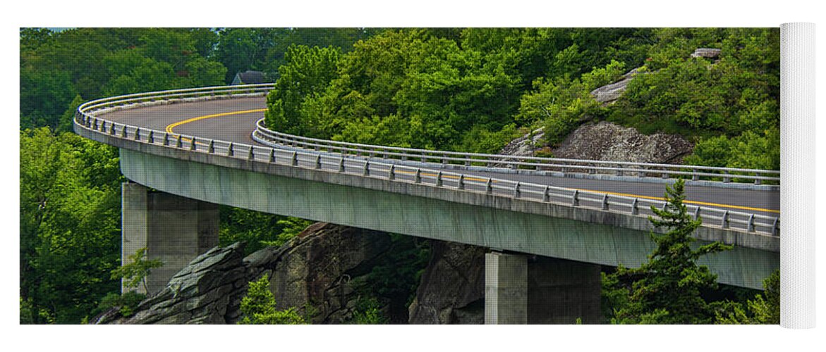 Blue Ridge Mountains Yoga Mat featuring the photograph Linn Cove Viaduct by Melissa Southern