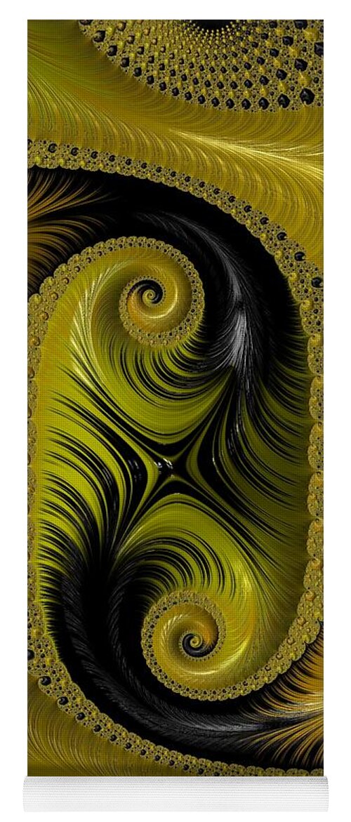 Fractal Yoga Mat featuring the digital art Lion's Gate by Mary Ann Benoit