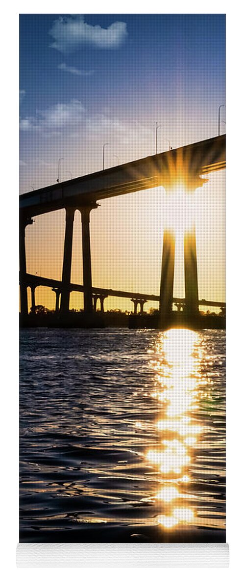 California Yoga Mat featuring the photograph Liquid Sun Drops Under the Bridge by David Levin
