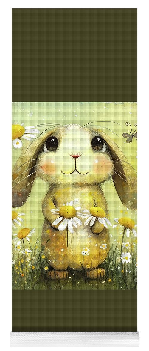 Easter Yoga Mat featuring the painting Little Daisy Mae by Tina LeCour