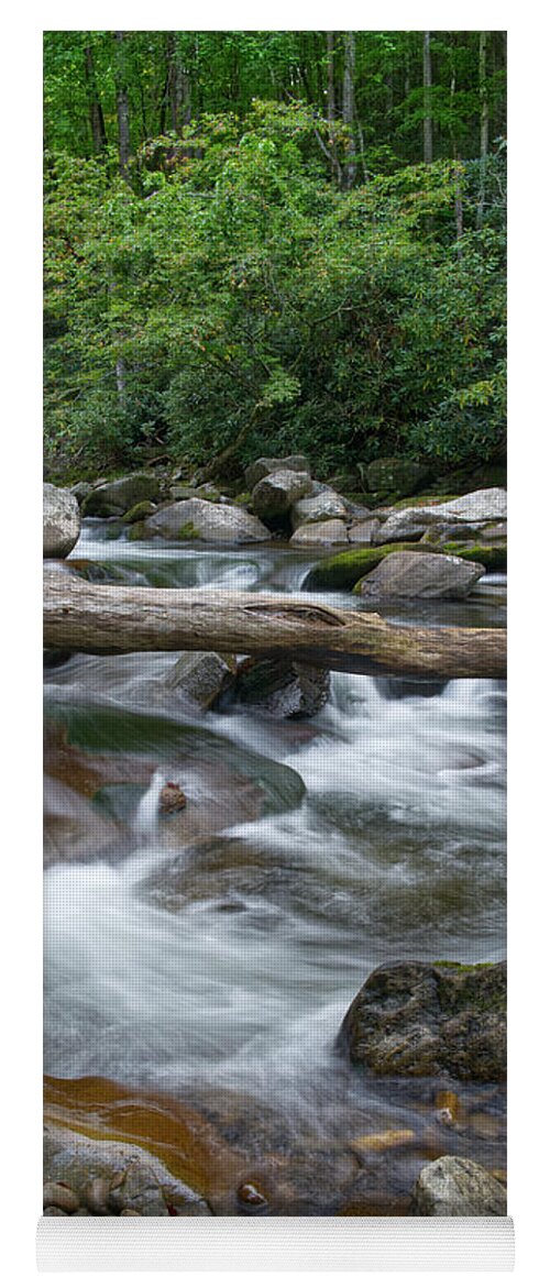 Smokies Yoga Mat featuring the photograph Little River 5 by Phil Perkins