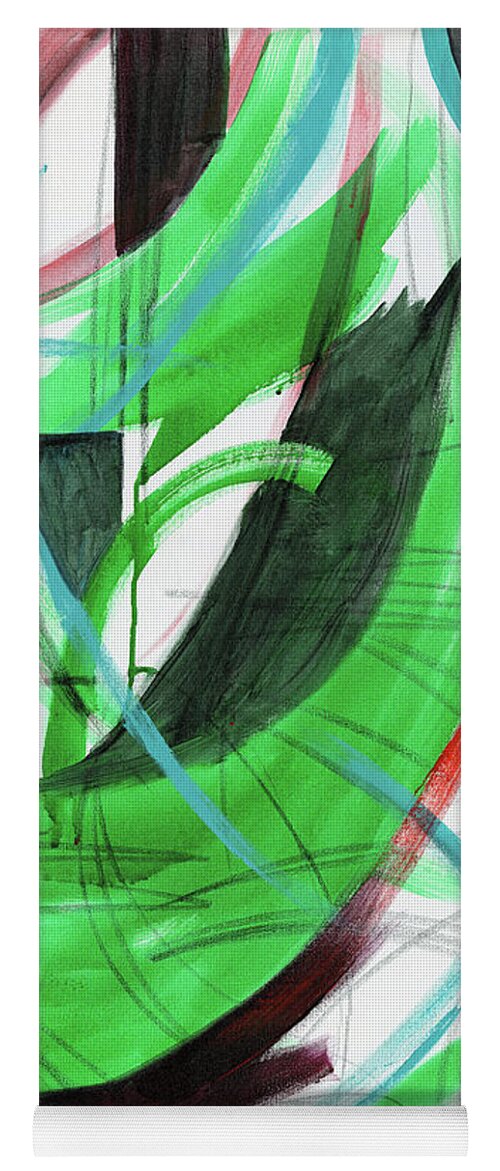 Abstract Yoga Mat featuring the painting Fearless by Jennifer Lommers