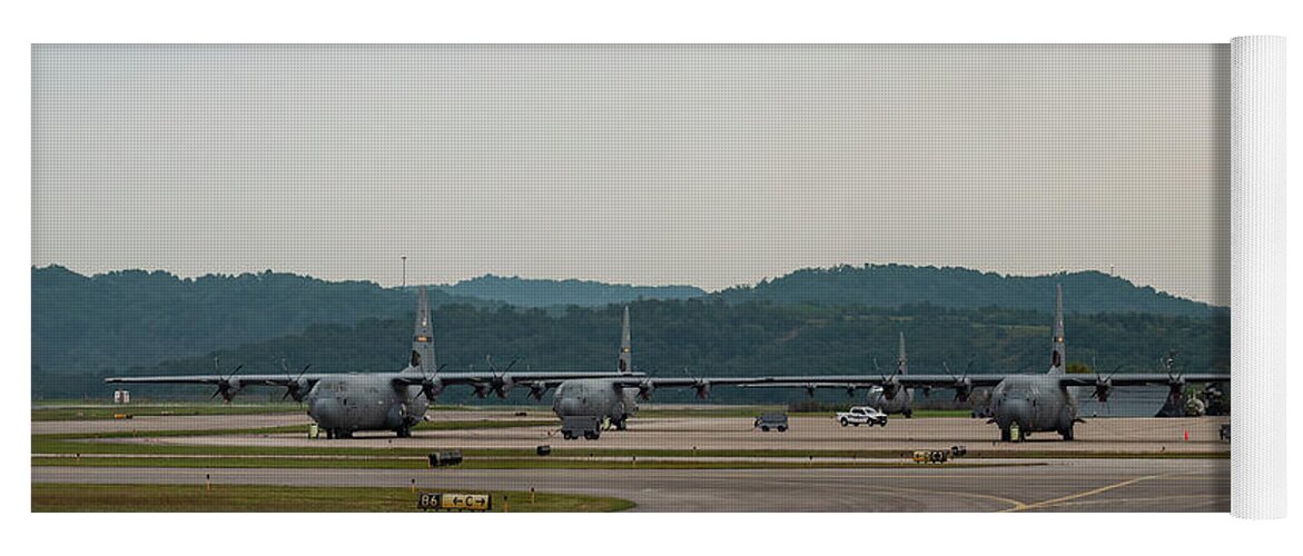 C-130 Hercules Yoga Mat featuring the photograph Lockheed Martin C-130J Super Hercules -05 by Flees Photos