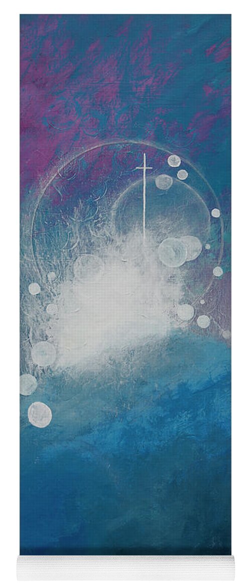 Holy Spirit Yoga Mat featuring the painting Look Up by Linda Bailey