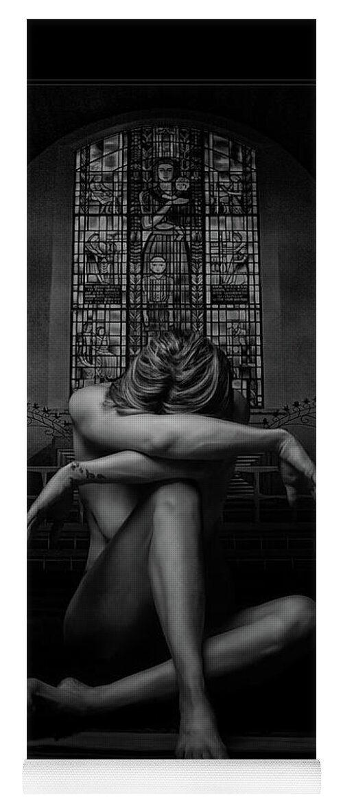 Fine Art Nude Yoga Mat featuring the photograph Losing My Religion by Brad Barton