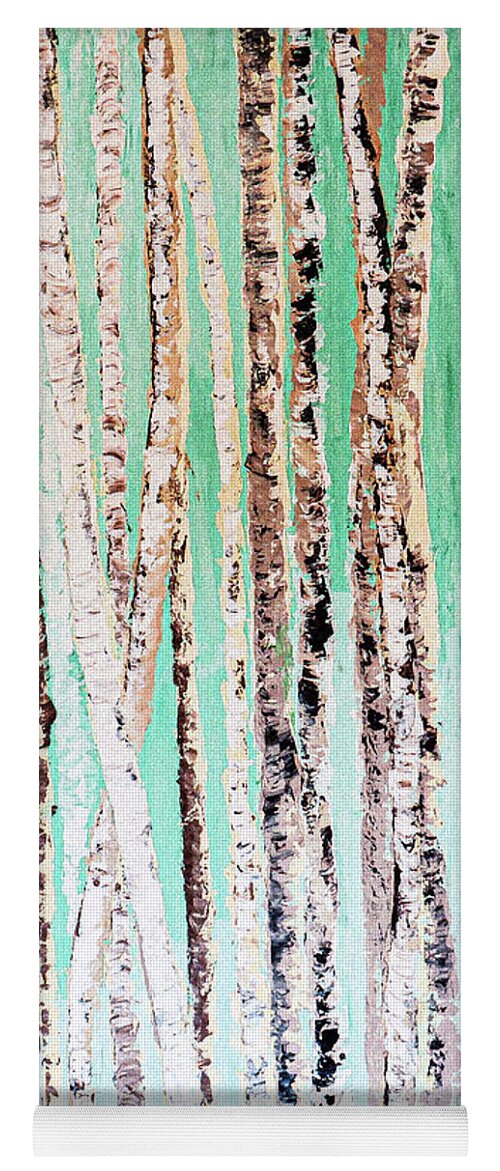 Forests Yoga Mat featuring the painting Lost in the Pines by Ted Clifton
