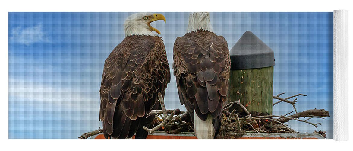 Eagle Yoga Mat featuring the photograph Love Birds by Les Greenwood