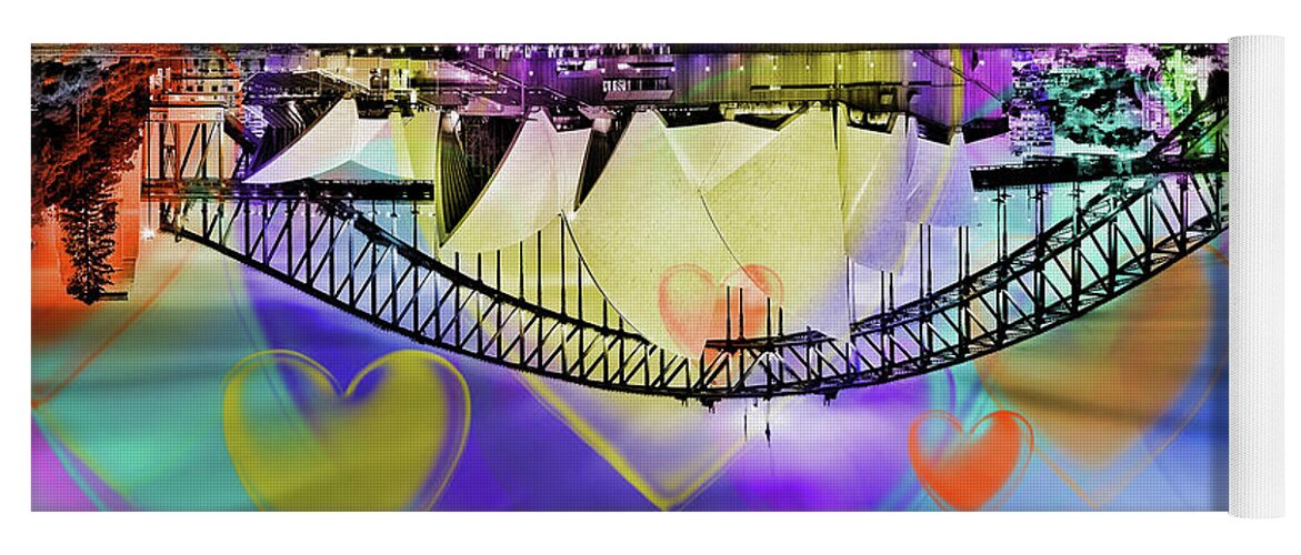 Love Sydney Yoga Mat featuring the photograph Love Sydney by Az Jackson