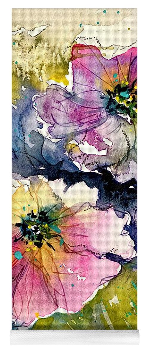 Flowers Yoga Mat featuring the painting Lovely by Cheryl Prather