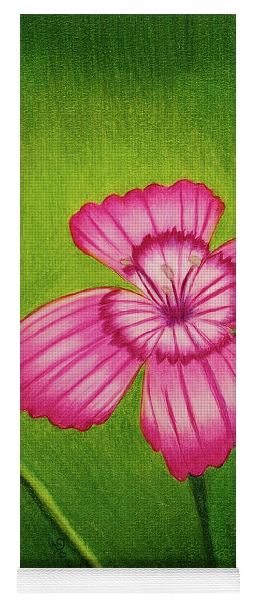 Art Yoga Mat featuring the painting Lovely Dianthus Flower by Dorothy Lee