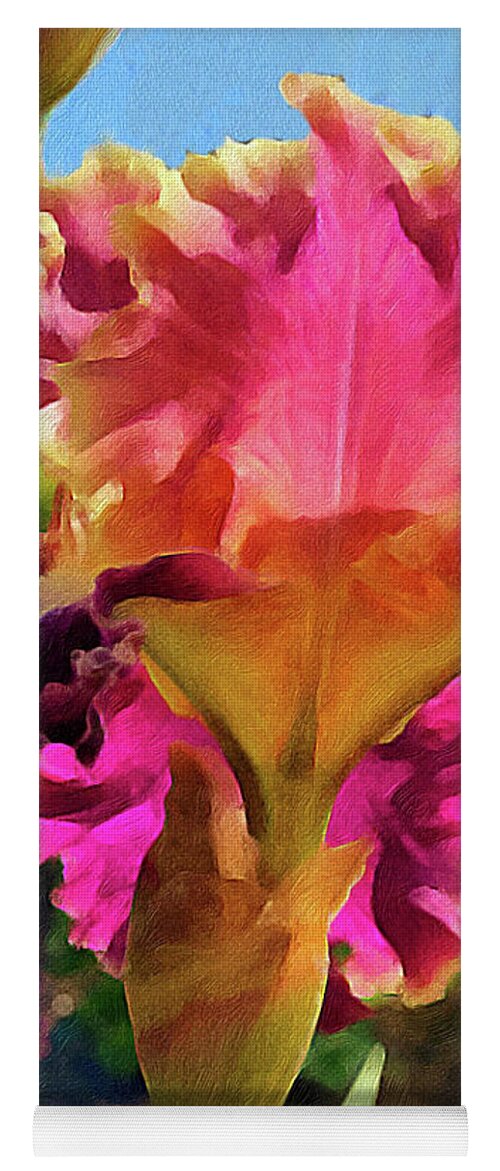 Iris Yoga Mat featuring the digital art Lovely Iris by Jeanette French