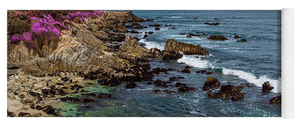 Beach Yoga Mat featuring the photograph Lover's Point Rocky Coast by David Levin