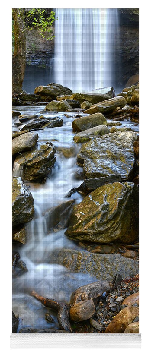 Greeter Falls Yoga Mat featuring the photograph Lower Greeter Falls 6 by Phil Perkins