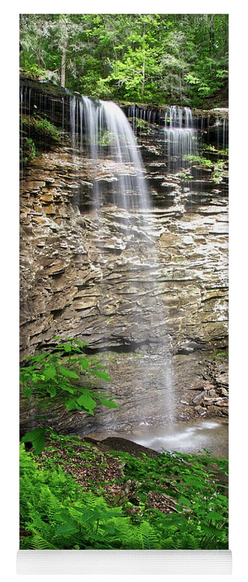 Lower Piney Falls Yoga Mat featuring the photograph Lower Piney Falls 12 by Phil Perkins