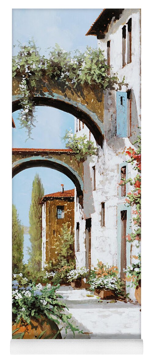 Summer In Italy Yoga Mat featuring the painting Luce Sui Muri by Guido Borelli
